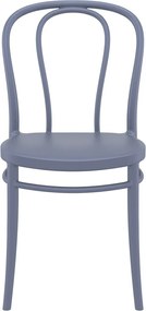 VICTOR záhradná stolička bez podrúčok dark grey