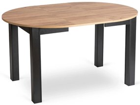Rozkladací jedálenský stôl Hernando (dub craft zlatý + čierna) (pre 4-6 osôb). Akcia -16%. Vlastná spoľahlivá doprava až k Vám domov. 1119022