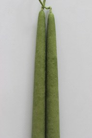 Zelená kónická sviečka OLIVE 2ks 30cm
