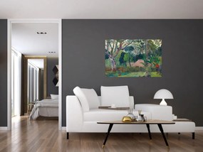 Obraz - Paul Gauguin, Te raau rahi (The Big Tree), reprodukcia (90x60 cm)