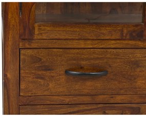 furniture-nabytek.cz - Masívna vitrína Palison z palisandra, lakovaná, tmavo hnedá