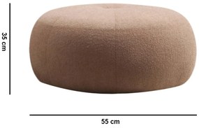 Nádherný capuccino bouclet puf Linea