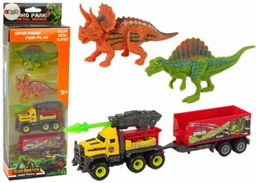 Lean Toys Terénne auto s prívesom – 2ks. Dinosaurov