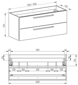Mereo Mereo, Bino, kúpeľňová skrinka 101 cm, biela, MER-CN672S