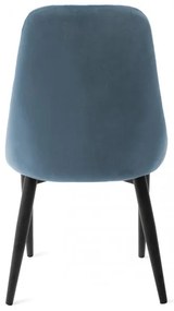 Jedálenská stolička LOUIS QUILTER zamatová modrá 849003