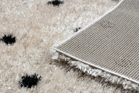 Koberec FLUFFY 2370 shaggy bodky - krém / antracit