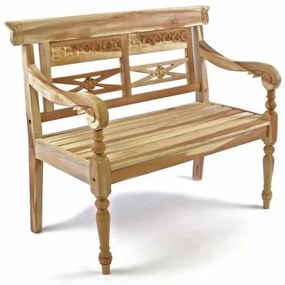 DIVERO drevená 2-miestna lavica pre deti z teakového dreva
