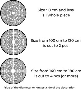 Luxusná drevená mandala na stenu 3D dekorácia do interiéru | HELA: HDF - Orech 30 cm 4341-79186 HDF0342