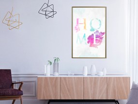 Artgeist Plagát - Rainbow Home [Poster] Veľkosť: 30x45, Verzia: Čierny rám s passe-partout