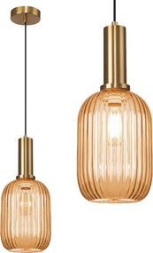 Toolight -  sklenené stropné svietidlo Amber APP458-1CP, oranžová, OSW-00588