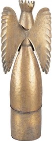 Zlatá antik kovová dekorácia anjel Christmas Angel - 17*10*46 cm
