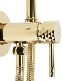 Rea Lungo Loop Diamond, podomietková bidetová batéria, zlatá lesklá, REA-B8997