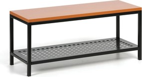 Šatňová lavica s plechovou policou na topánky, 1000x360x439 mm, čerešňa