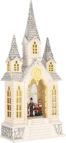 Christmas Decoration With LED Lighting And Music 17x10x41 Cm / 3xAA Beige Plastic - 17*10*41 cm / 3*AA