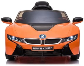 LEAN CARS ELEKTRICKÉ AUTÍČKO BMW i8 - NELAKOVANÉ - ORANŽOVÉ - 2x45W MOTOR - 1x12V4,5Ah - BATÉRIA - 2021