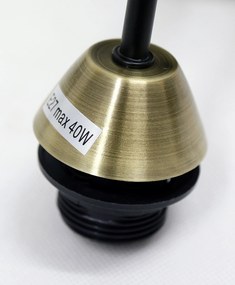 Candellux Čierno-zlaté stropné svietidlo Unica pre žiarovku 5x E27 35-00897