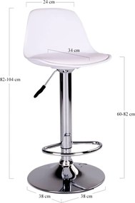 Sada 2 bielych barových stoličiek House Nordic Trondheim