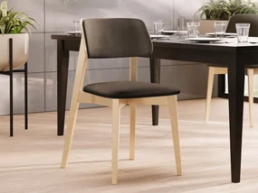 Čalúnená jedálenská stolička KT63/C, Dostupné poťahy: Magic Velvet 2205, Farby: buk