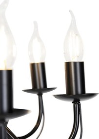 Klasický luster čierny 8-svetlový - Giuseppe