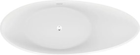 Polimat Akrylátová voľne stojaca vaňa Zoe 180x80 POLIMAT-Rozmery: 180x80, POLIMAT-Farba vane: Biela / grafit lesk