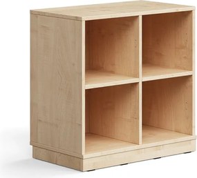 Úložná skrinka CASPER, 4 priehradky, so soklom, breza