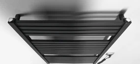 Aqualine Sapho, TONDI-E elektrické vykurovacie teleso, rovné, 600x970 mm, 400W, čierna matná, DE466T