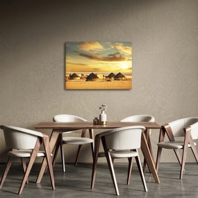 Obraz - Chatrče na púšti (70x50 cm)