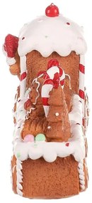 Vianočná dekorácia Perníkový vláčik s dvoma vagónikmi, polyresin