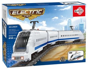 Rappa kit Bloxo rýchly vlak na pálke. skoľajnicami 615 kusov
