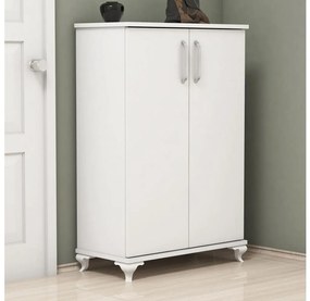 Skrinka na topánky ASTA 100x72 cm biela