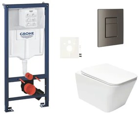 Závesný wc set do ľahkých stien / predstenová montáž SAT Infinitio SIKOGRSIN12SCAL0, 1 ks