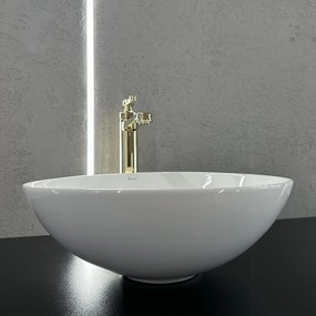 Rea Erica, umývadlo na dosku 400x400x145 mm, biela lesklá, REA-U0602