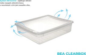 Keeeper Úložný box s vekom BEA Clearbox 52L, 59 x 39 x 35 cm