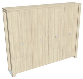 Vysoká šatníková skriňa Verno+ 260 x 46 x 210 cm, agát
