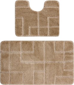 Sada kúpeľňových koberčekov SUPREME LINES línie, béžová