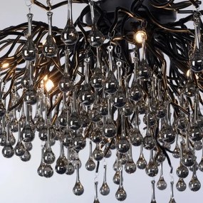 Paul Neuhaus 8092-18 - Prisadený luster ICICLE 14xG9/40W/230V pr. 100 cm čierna