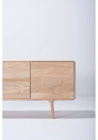 TV komoda z masívneho dubového dreva Gazzda Fawn Natural