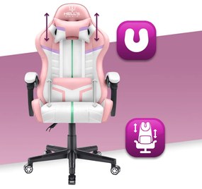Hells Herná stolička Hell's Chair HC-1004 Pink Rainbow