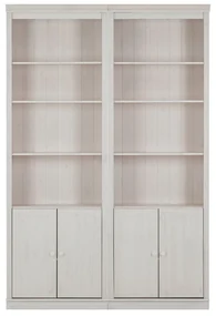 Biela knižnica z borovicového dreva 148x223 cm Anita – Støraa