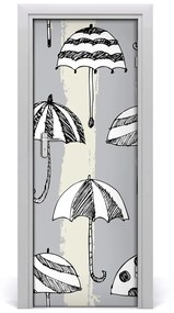 Samolepiace fototapety na dvere dáždniky 75x205 cm