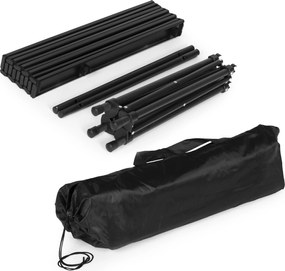 MultiGarden Turistický skladací stôl 53x55 cm s taškou - čierny MultiGarden