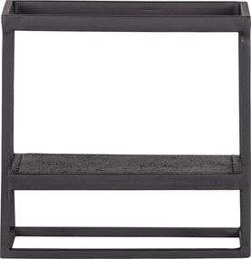 Kovová polica CASTO 40x40 cm, čierna