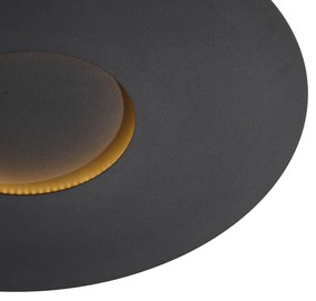 Moderné stropné svietidlo čierne 60 cm vrátane LED s 3-stupňovým stmievaním - Morning