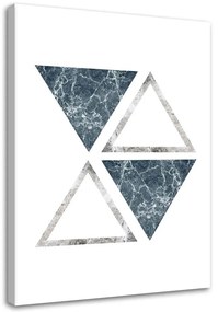 Obraz na plátně Abstraktní mramorové trojúhelníky - 40x60 cm