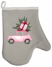 Vianočná kuchynská rukavica Candycar EMI, sivá