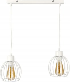 LED stropná závesná lampa s nastaviteľným guľovým materiálom biela