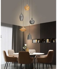 Wofi 5005-501 - Luster na lanku ROUEN 5xE14/40W/230V zlatá/šedá