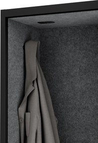 Akustická kabína SALLY MentalBox 600 mm – čierny korpus, tmavosivé sedadlo