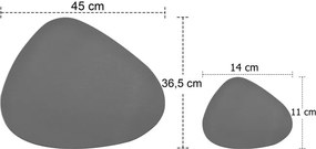 Podložka pod tanier a šálku TRIVAL sivá (4+4 ks)
