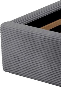 Posteľ Inez 180x200 cm, stredne šedá štruktúrovaná látka